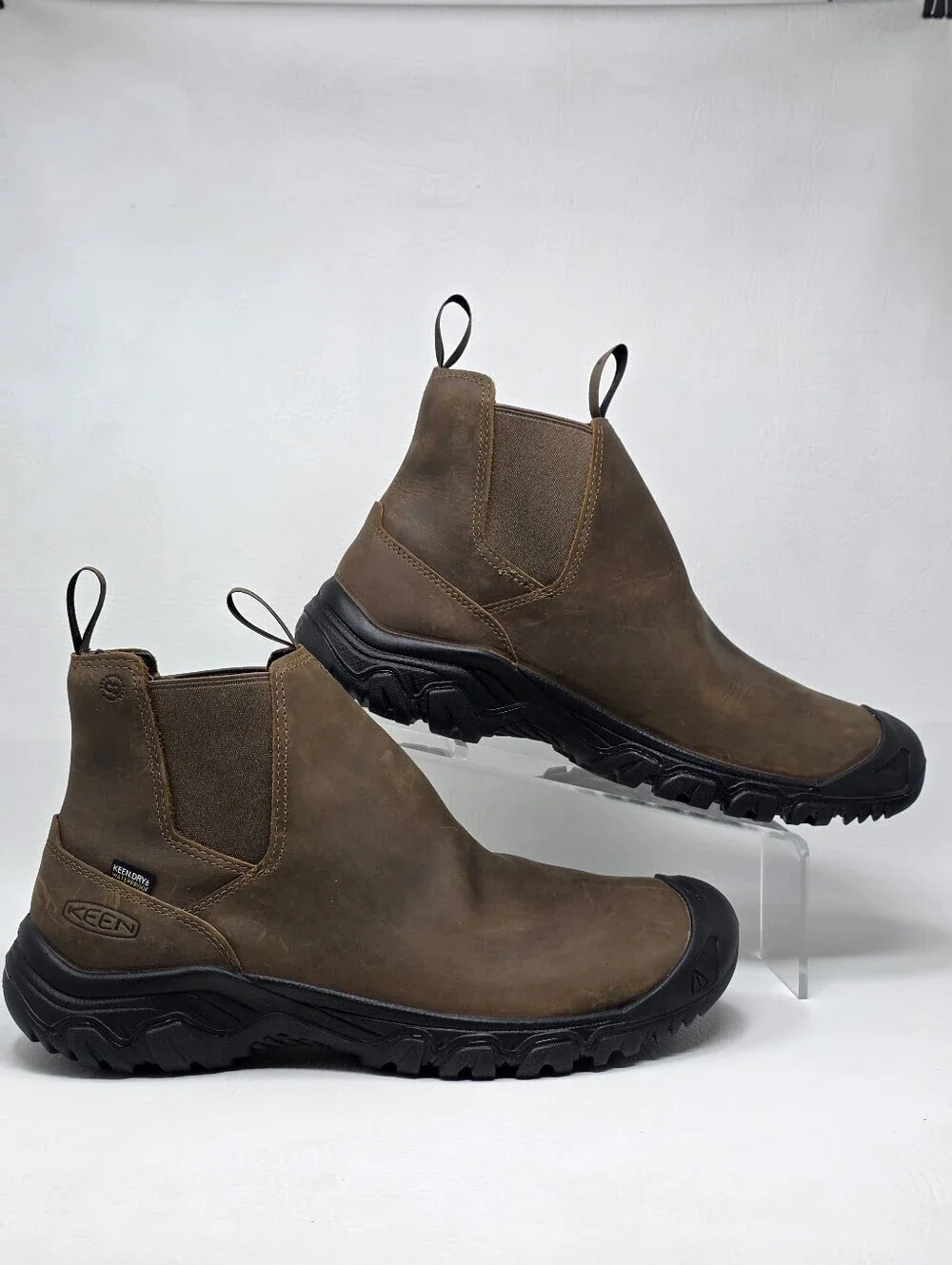 Keen Boots Mens Size 13 Brown Waterproof Chelsea Insulated Hiking 1031166 New